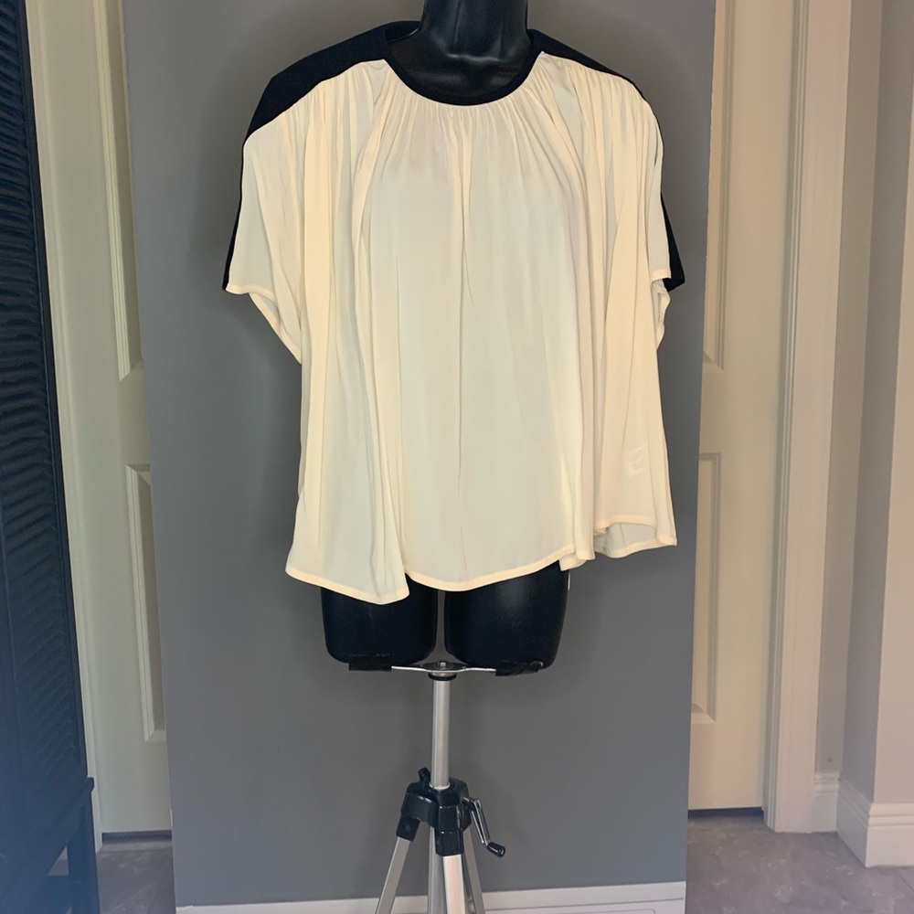 Proenza Schouler Cream and Black Blouse